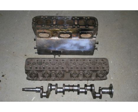 A K2 MG engine block,with welded repairs, engine number 592A 69K2 marked Chromidium to one side, used, together with an unide