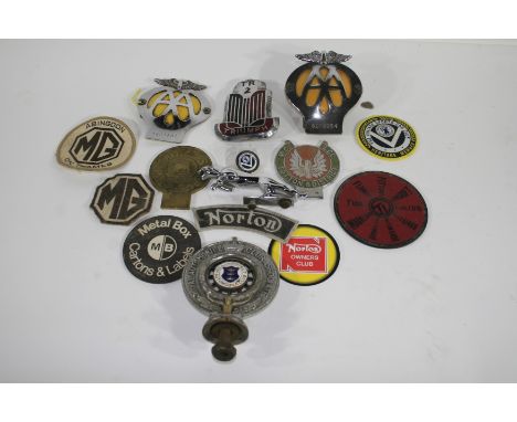 Car Badges,including an RAC Associate with Hull and District enamel centre (some chipping), number N201; three AA post-War ba
