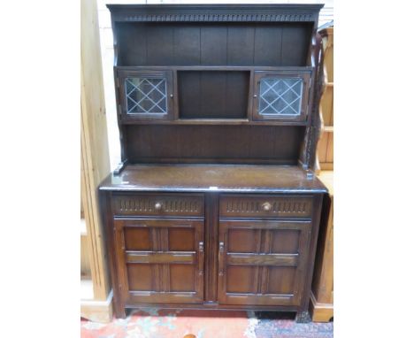 ERCOL DARK OAK KITCHEN DRESSER 