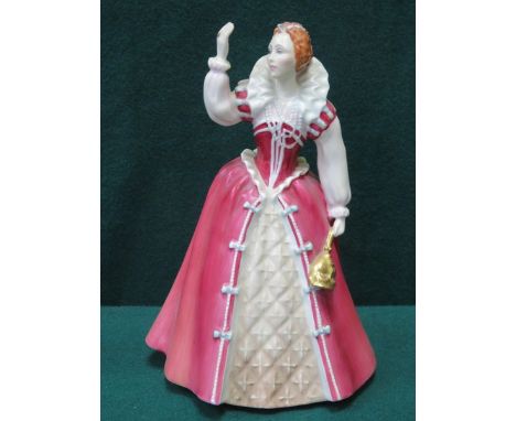 ROYAL DOULTON GLAZED CERAMIC FIGURE- QUEEN OF THE REALM, QUEEN ELIZABETH I, HN3099