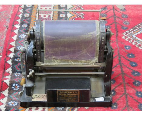 VINTAGE GESTETNERS ROTARY CYCLOSTYLE PRINTING PRESS