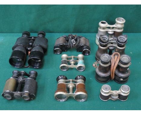 PARCEL OF VARIOUS VINTAGE BINOCULARS ETC. 