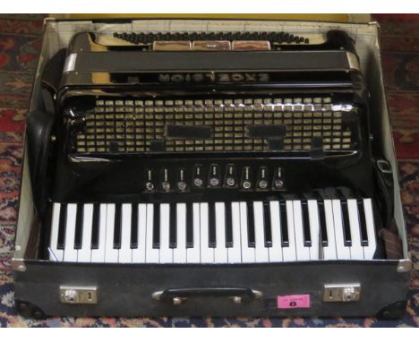 CASED EXCELSIOR PIANO ACCORDION 
