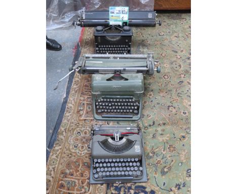 THREE VINTAGE TYPEWRITERS