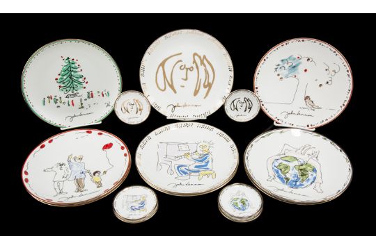 John Lennon Decorative Plates A Group Of Nine Decorated Auction Date