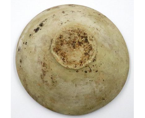 A large Han Dynasty bowl, footed, D: 17 cm, H: 6 cm. P&P Group 3 (£25+VAT for the first lot and £5+VAT for subsequent lots)Wa