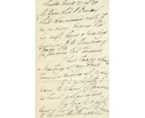 WELLINGTON DUKE OF: (1769-1852) Anglo-Irish Field Marshal &amp; British Prime Minister 1828-30, 1834. A.L.S., Wellington, thr