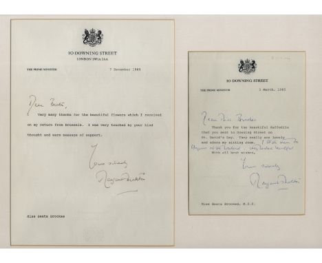 THATCHER MARGARET: (1925-2013) British Prime Minister 1979-90. T.L.S., Margaret Thatcher, with holograph salutation and subsc