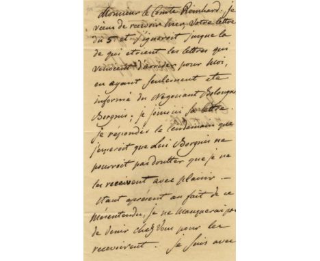 GUSTAV IV ADOLF: (1778-1837) King of Sweden 1792-1809, the last Swedish ruler of Finland. A.L.S., G A Gustafsson, two pages, 