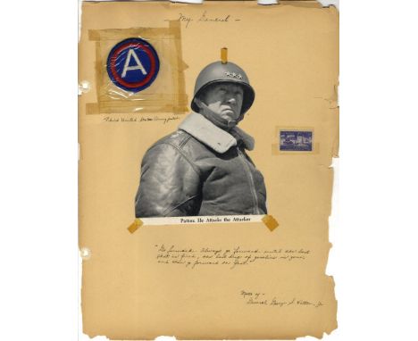 [PATTON GEORGE S.]: (1885-1945) American General of World War II. A folio hardbound scrapbook compiled by Mary Jane Krieger o