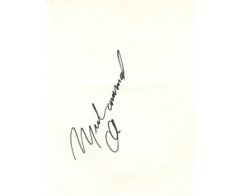ALI MUHAMMAD: (1942-2016) American Boxer, World Heavyweight Champion. An excellent bold black ink signature ('Muhammad Ali') 