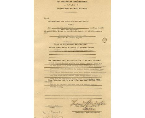 ‘I can prove that I did not participate in the forcible transfer of Jewish real estate to Gentile ownership’ STREICHER JULIUS