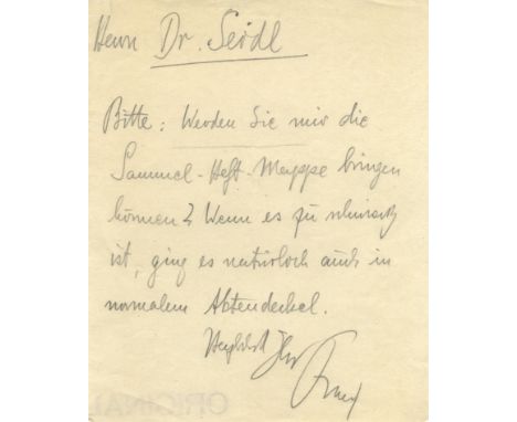 FRANK HANS: (1900-1946) German Law Leader of the Third Reich who served as Adolf Hitler's personal lawyer. Governor-General o