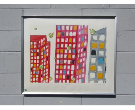 LUCY GOUGH (XX/XXI) A framed and glazed colour lithograph titled 'Celebration'. Signed and No. 7/100. Image size 58cm x 77.5c
