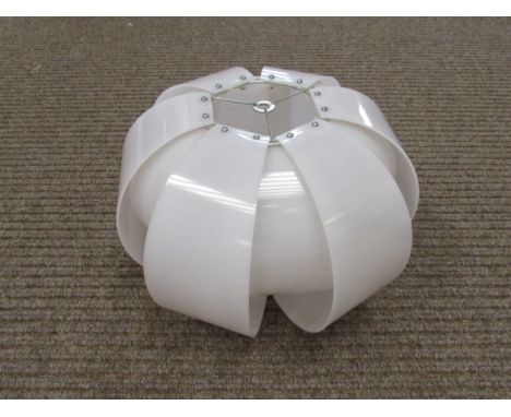 A 1960's white perspex light shade 