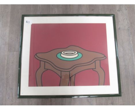 PATRICK CAULFIELD (1936-2005) (ARR) A framed and glazed screenprint, 'Occasional Table', 1972, pencil signed and No.249/500. 