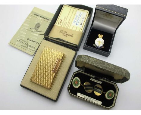 Dupont; A Modern Lighter, initialled 'AK', in original box with associated literature and original Dupont purchase receipt da