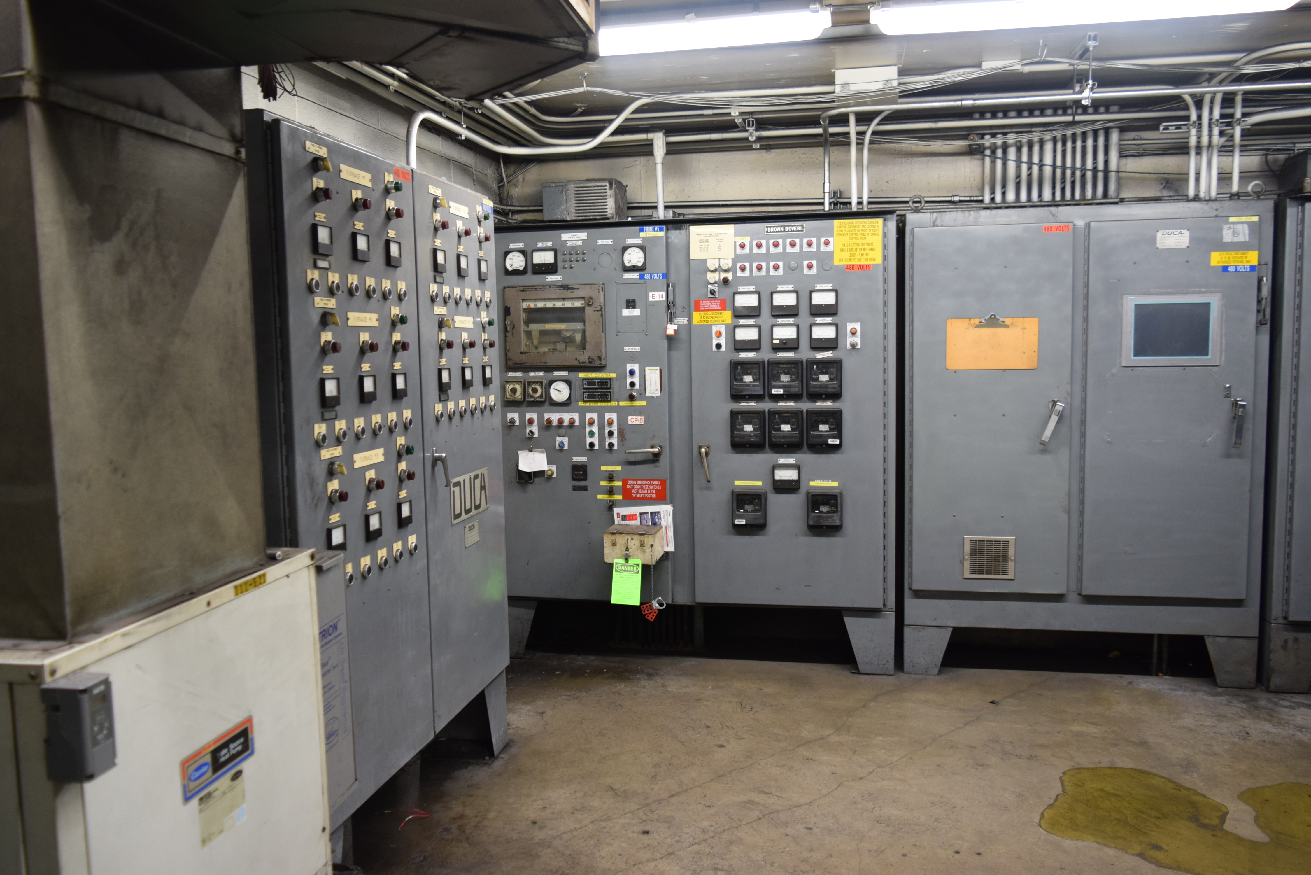 furnace controls in room