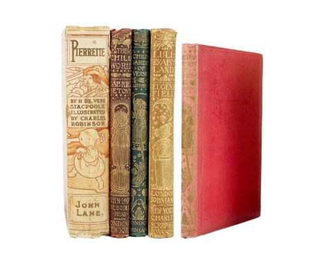 Charles Robinson Illustrations Five works Gabriel Setoun. 'The Child World,' first edition, original cloth with gilt decorati