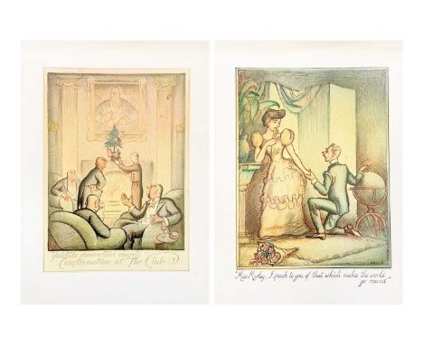 Frederick ROBERTS JOHNSON (1900-1986) 'Yuletide Decoration causes Consternation at The Club' and a further work  Pen on colou