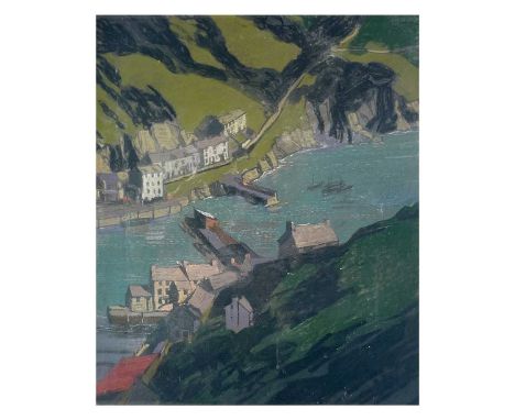 Frederick ROBERTS JOHNSON (1900-1986) Polperro  Pastel on paper, 38cm x 31.5cm, 51cm x 46cm framed.Frederick Roberts Johnson 