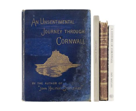 (Cornwall) Four works [REDDING, Cyrus]. 'An Illustrated Itinerary of the County of Cornwall,' quarter red leather with cloth 