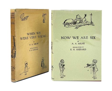 A. A. Milne Now We Are Six First edition, facsimile dj, fine original cloth with gilt decorations, gilt top edge, toning to h