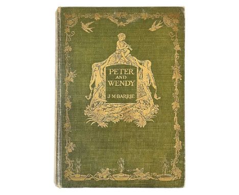 J. M. Barrie Peter and Wendy First book edition, first impression, original green cloth with ornate pictorial gilt tooling, l