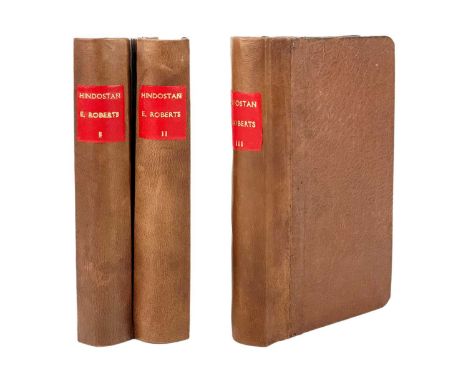 (India) Emma Roberts Scenes and Characteristics of Hindostan and Sketches of Anglo-Indian Society First edition, three volume
