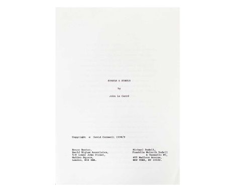 John le Carre Single & Single An original pre-publication manuscript of the novel, printed on A4 sheets to rectos only, 'Fax 