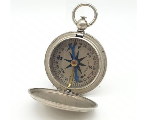 WW1 US Army Pocket Watch Compass circa1917. Maker: Wittnauer. 