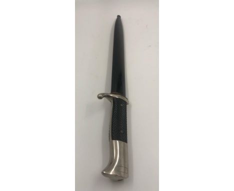 German WWII PARADE BAYONET by Alcaso Solingen, with scabbard.  Total length 41 cm. 