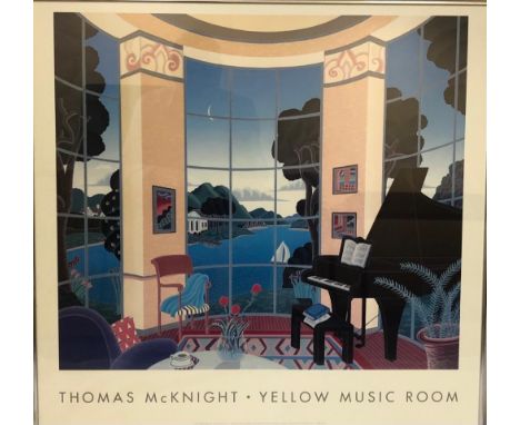 Framed print of Thomas Mcknights- Yellow music room69x68cm 