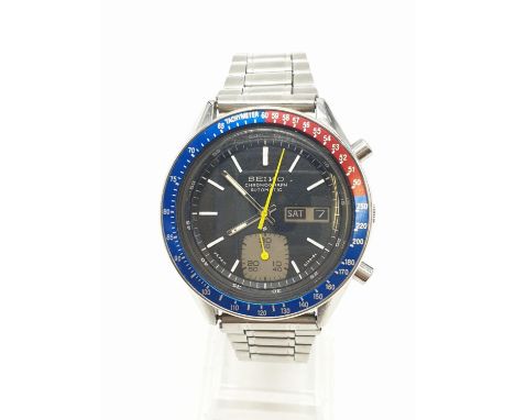 Seiko PEPSI gents chronograph watch. 