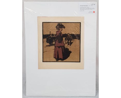 An antique original coloured lithograph from iconic artist William Nicholson's: London Types. 