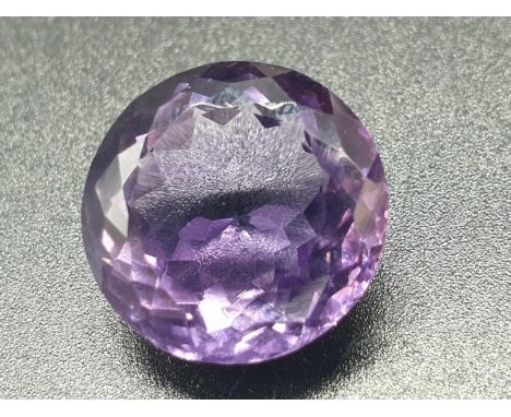 14.93 Ct Amethyst. Round shape. IDT certified 