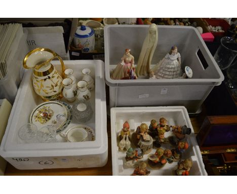 Collectable and decorative china to include Doulton figurines and Goebel figures etc.