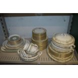 Various part dinner services.