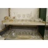 A quantity of cut glassware.