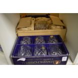 Two boxes of glassware.