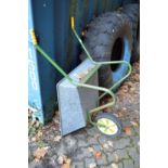 A wheelbarrow.