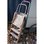 Two step ladders.