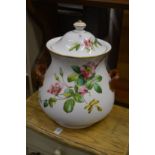A large floral decorated rumtopf.