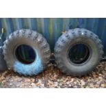 Two large tyres.