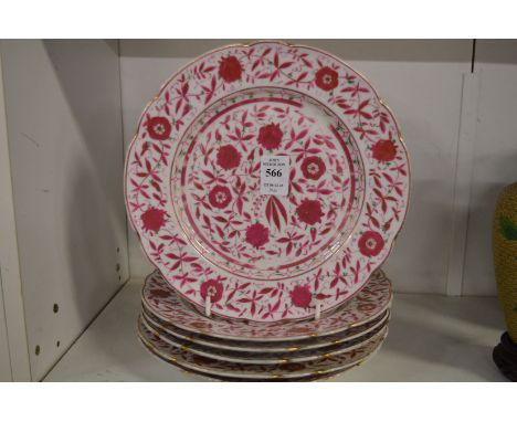 A set of six lustre decorated Islamic plates.