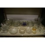 Cut glass bowls etc.