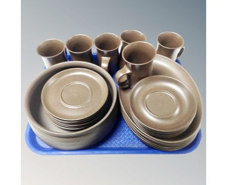 A twenty-five piece Denby pottery tea and dinner service 