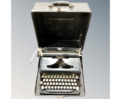 A vintage Royal typewriter in case 