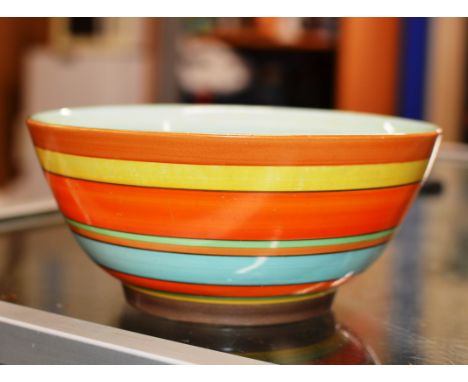 8" DIAMETER WILKINSON CLARICE CLIFF STYLE BOWL     