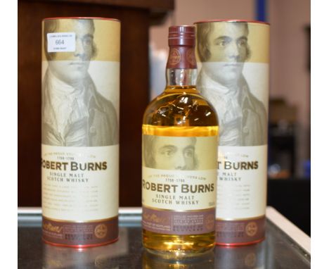 2 X ROBERT BURNS SINGLE MALT SCOTCH WHISKY, WITH PRESENTATION BOXES - EACH BOTTLE = 700ML, 43% VOL     